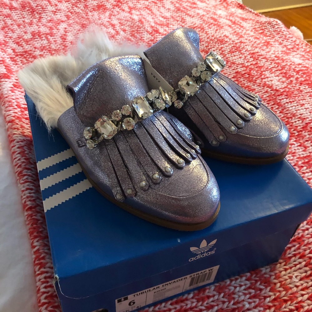 Zara Purple Mules Slides